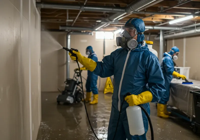 Basement Sanitization and Antimicrobial Treatment process in Goldsboro, NC